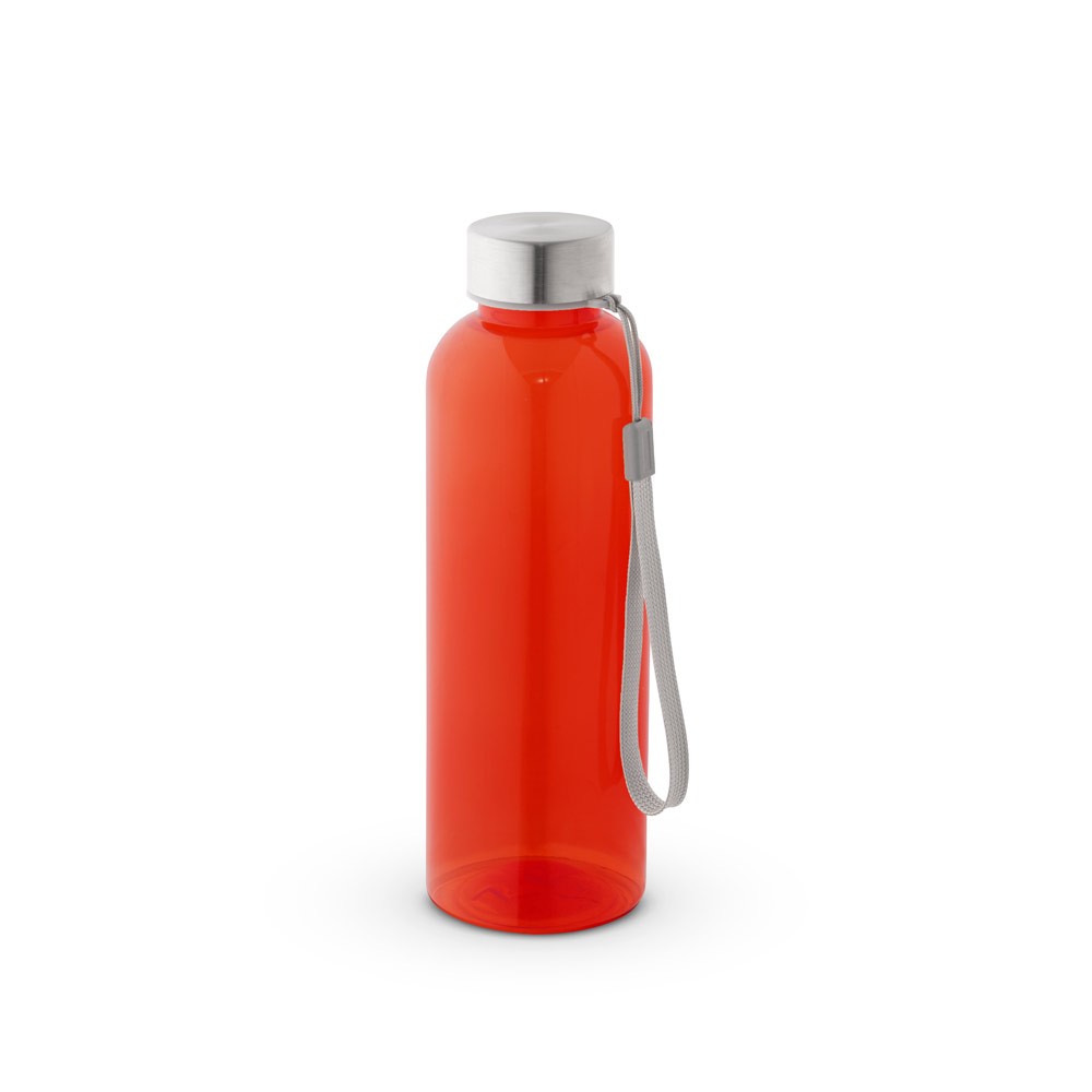 Genbrugs PET (100 % rPET)-flaske med blank, gennemsigtig finish 600 mL