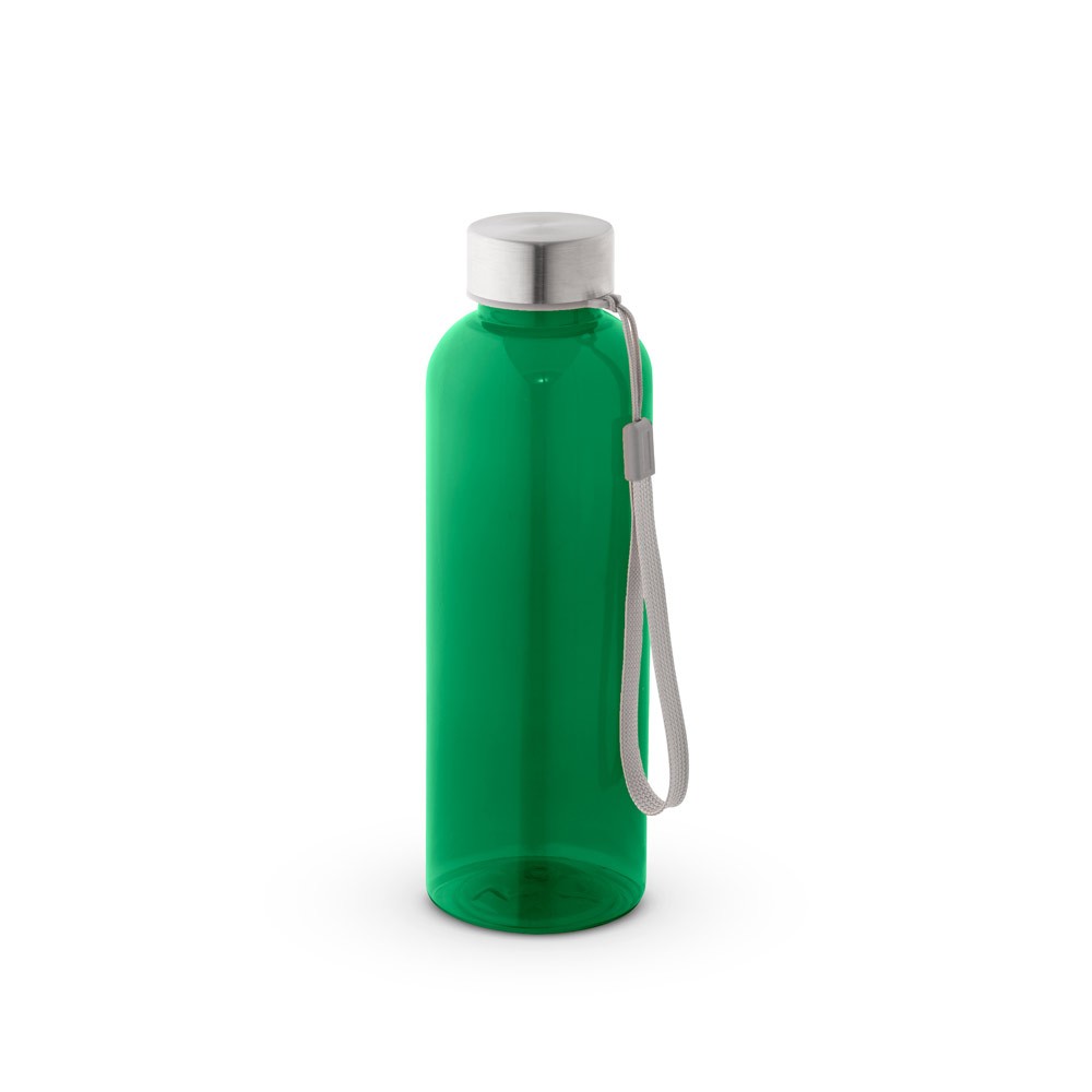 Genbrugs PET (100 % rPET)-flaske med blank, gennemsigtig finish 600 mL