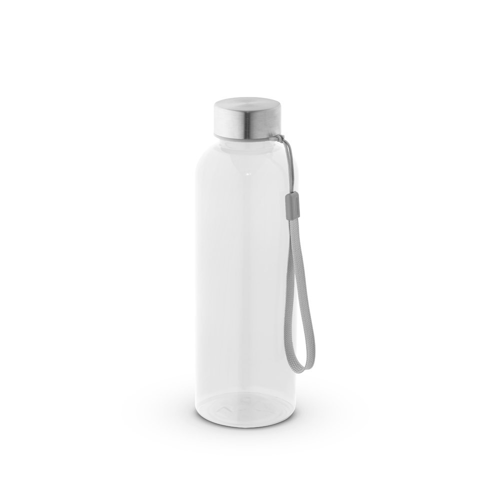 Genbrugs PET (100 % rPET)-flaske med blank, gennemsigtig finish 600 mL