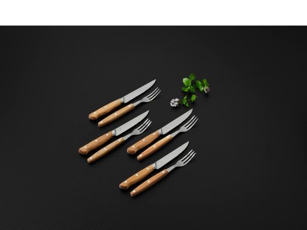 Morsø Foresta Bestiksæt 8 dele Eg/Rustfrit stål