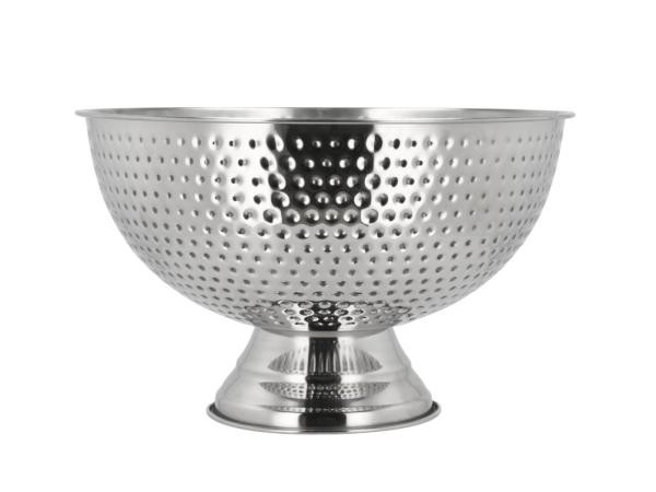 Funktion Champagnebowle Dia 39,8 x 23,5 cm 13 liter Hamret stål