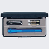 Micro AAA lygte+Victorinox kniv i gaveæske