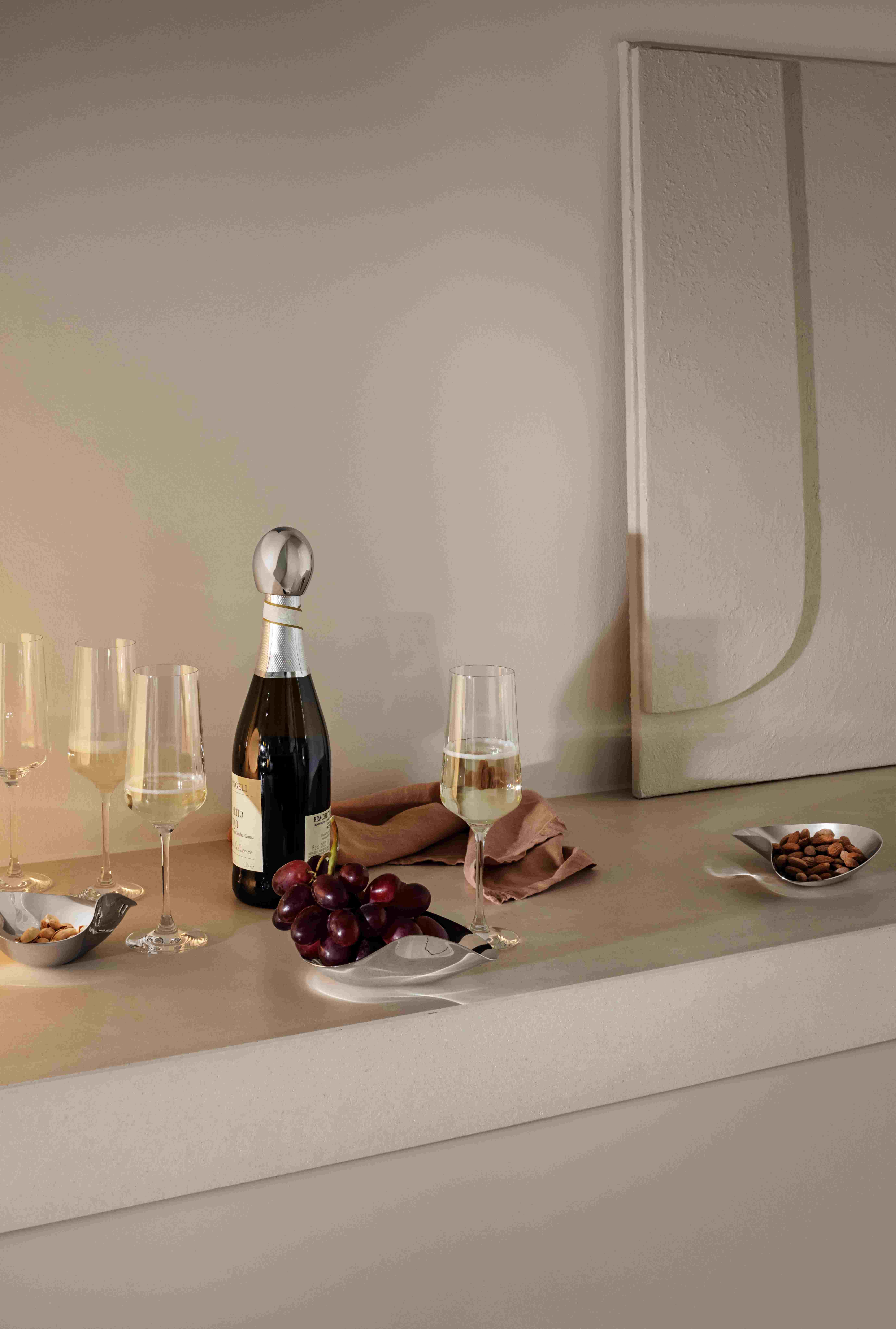 Gavepakke: Champagnesabel og 6 stk fra Georg Jensen