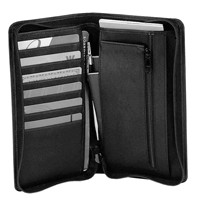 Travel Wallet Zip Around, kænguruskind
