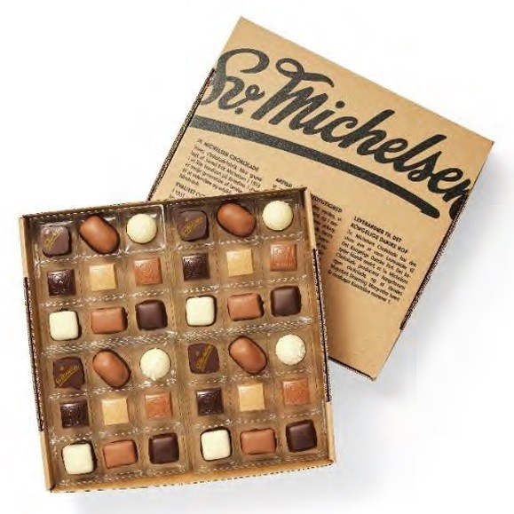 36 stk fyldt chokolade - sort