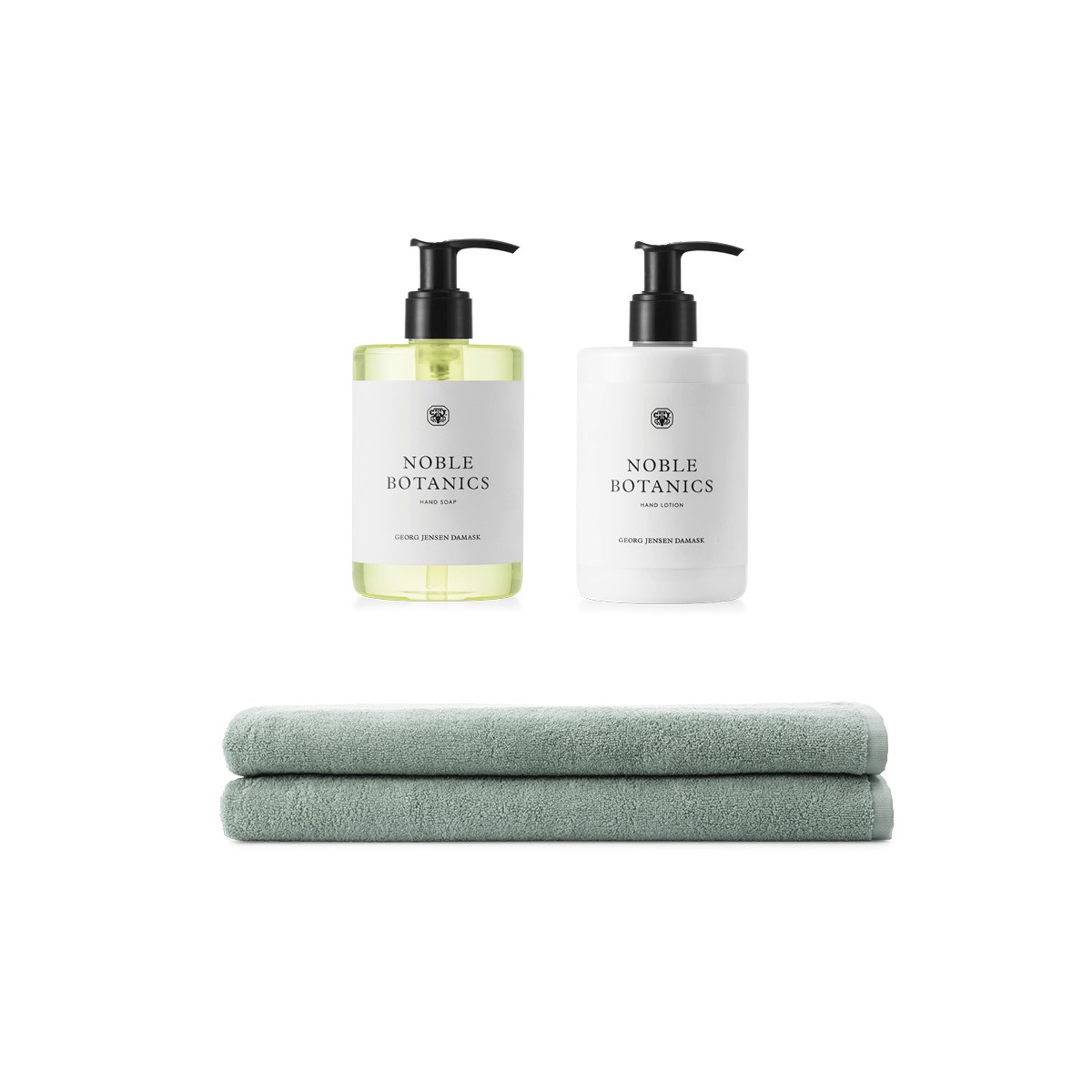 DAMASK TERRY HÅNDKLÆDER + NOBLE BOTANICS HUDPLEJE