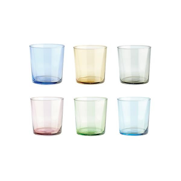 aida farvet drikkeglas 34,5 cl x 6 mikspak