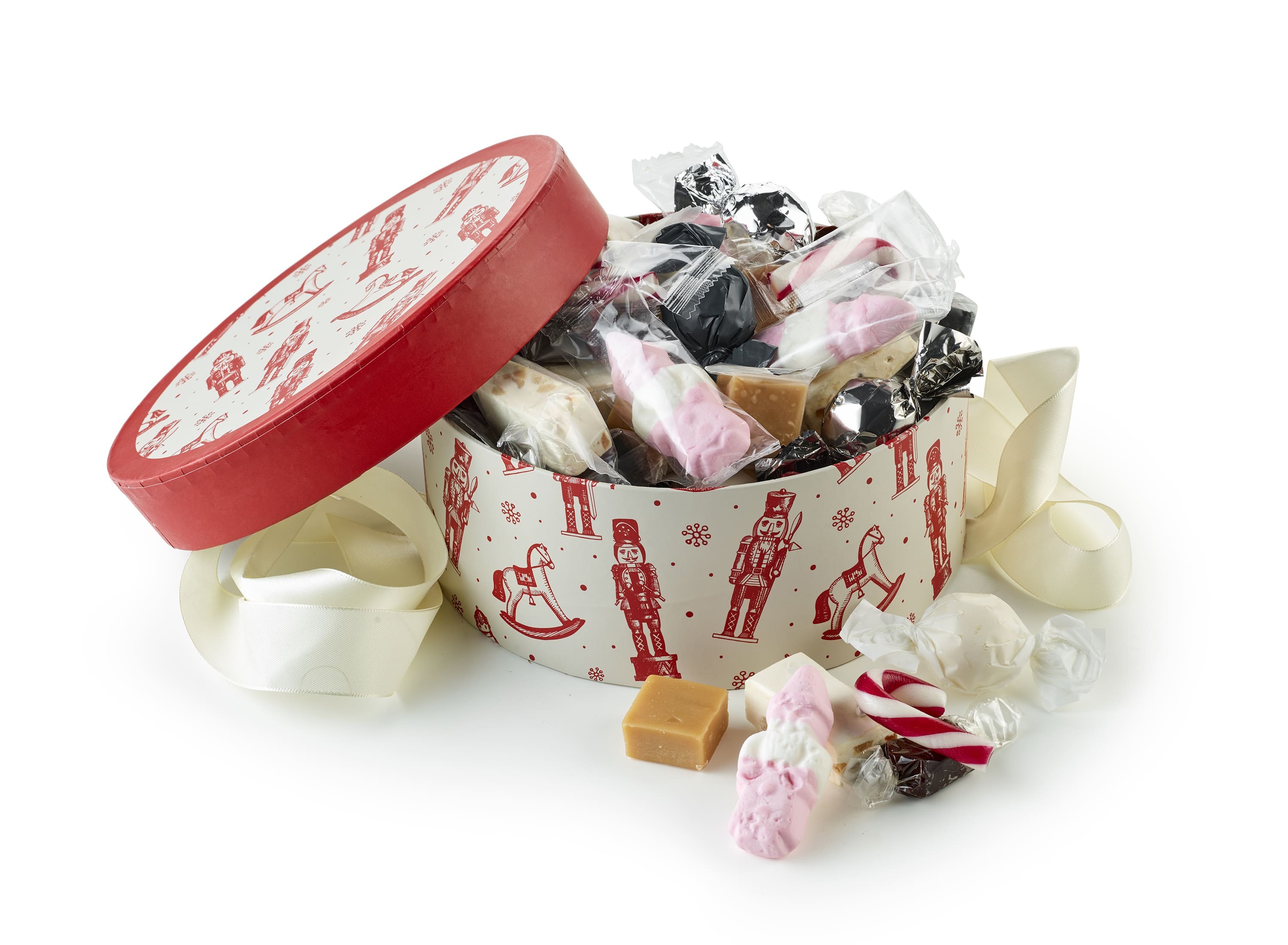 Hatteæske Nøddeknækker, Stor - Julemix 600 g.