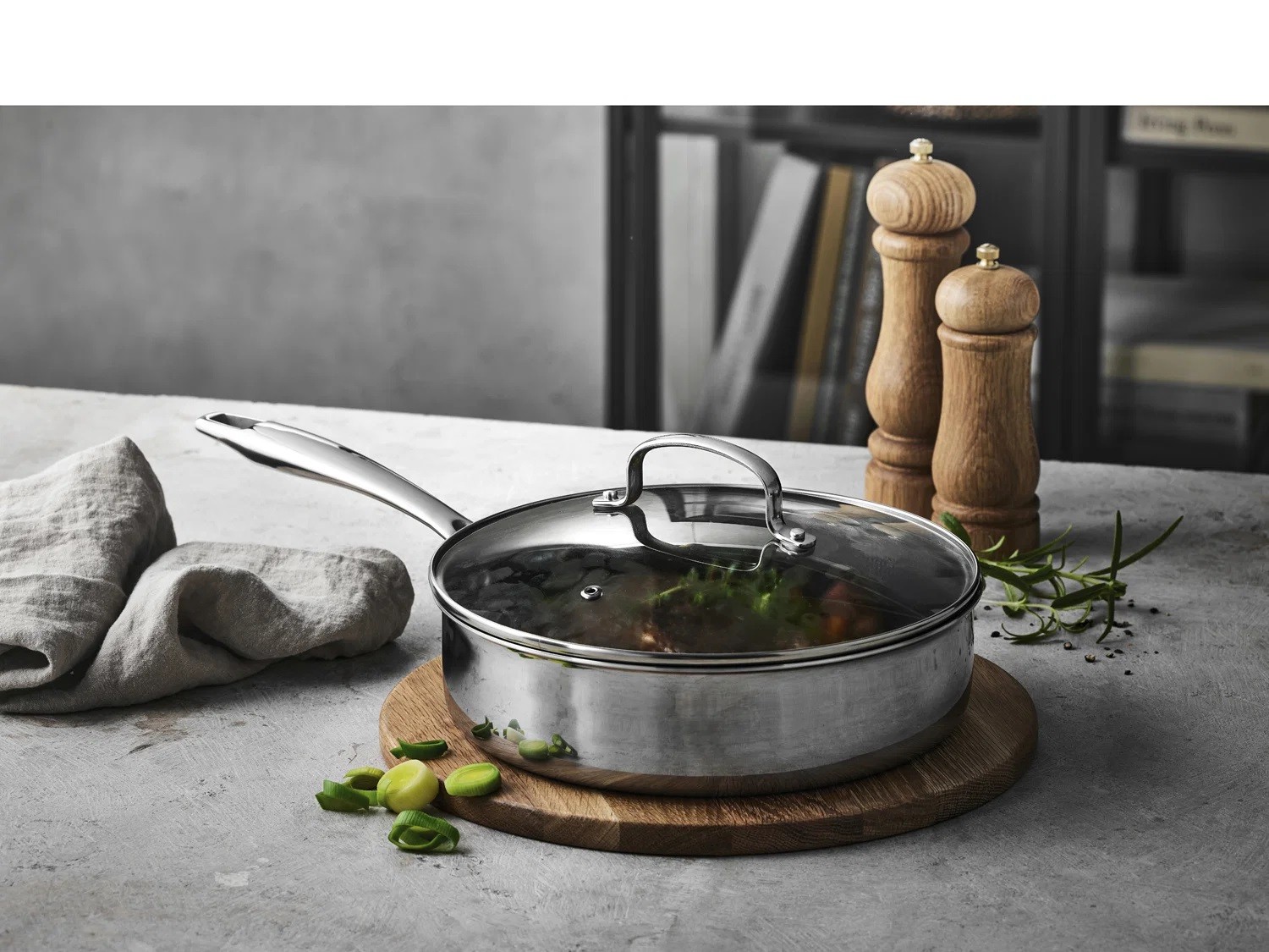 Pillivuyt Gourmet Paillon Hybrid Sauterpande Dia 24 cm Stål